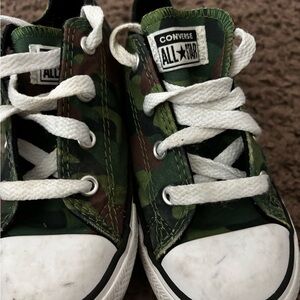 Converse Kids' Green Camouflage Sneakers